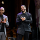 Comedian Dave Chappelle, left, and former NFL quarterback Colin Kaepernick, right, applaud during W.E.B. Du Bois Medal award ceremonies, Thursday, Oct. 11, 2018, at Harvard University, in Cambridge, Mass. Chappelle and Kaepernick are among eight recipients of Harvard University’s W.E.B. Du Bois Medals in 2018.